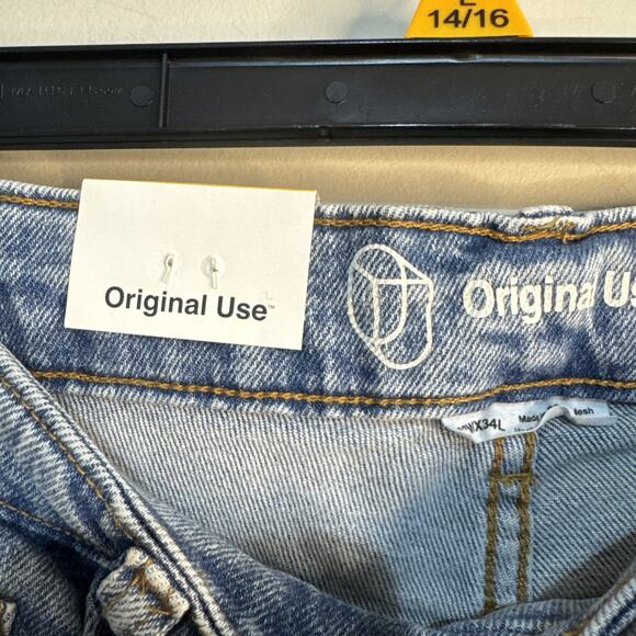 Nwt Original Use Men's Slim Fit Tapered Leg Light Blue Jeans Size 32x34 - Picture 7 of 9